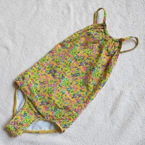 Ralph Lauren OnePiece Swimsuit Baby Toddler Girl 2 2T Yellow Floral Ruffle Strap
